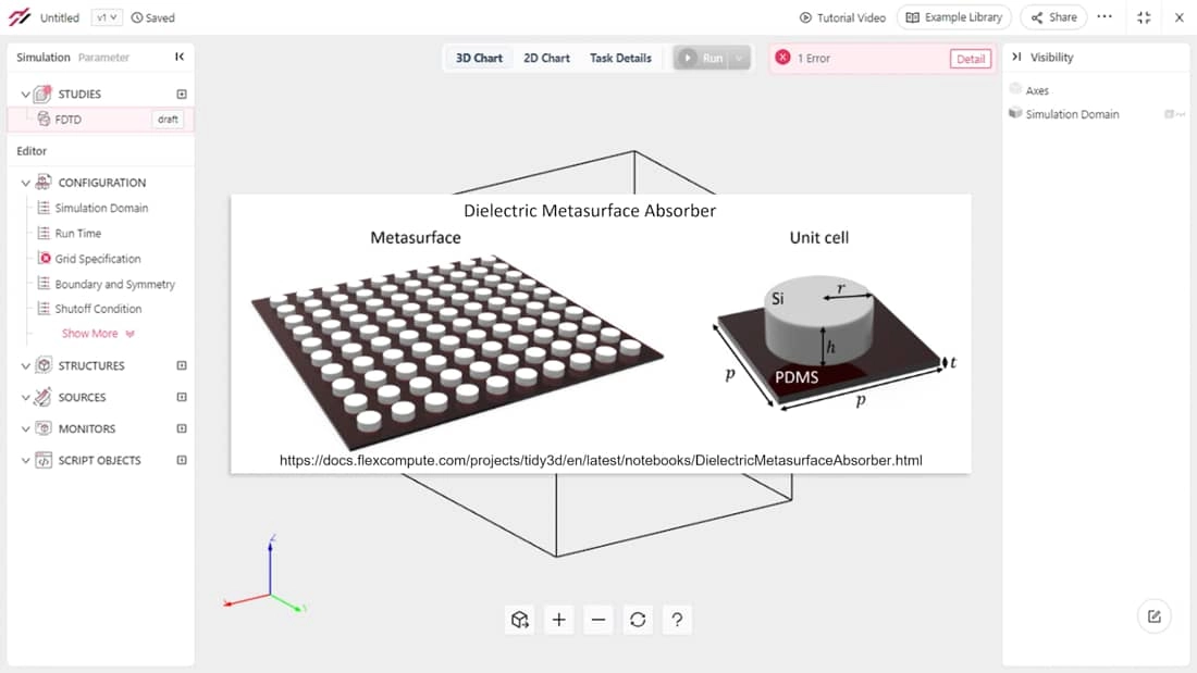 Tidy3D GUI: geometries and structures | Flexcompute