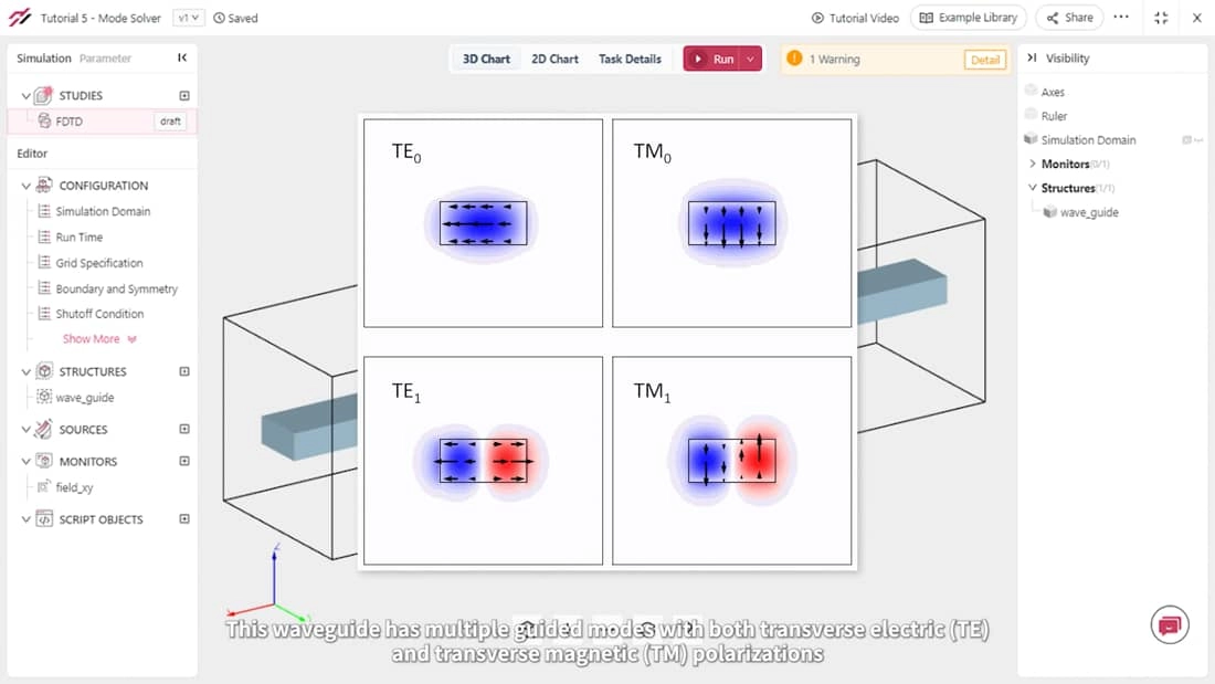 Tidy3D GUI: Mode solver set up and run | Flexcompute