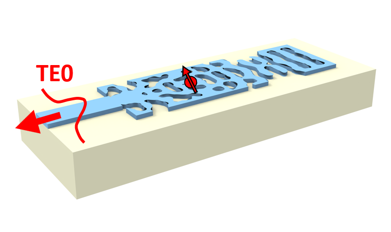 Adjoint inverse design of a quantum emitter light extractor