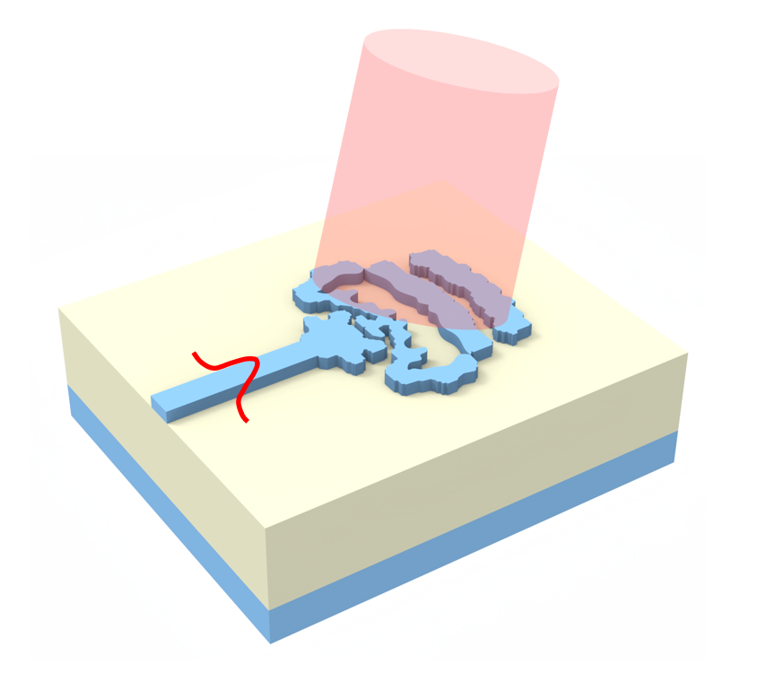 Schematic of the grating coupler