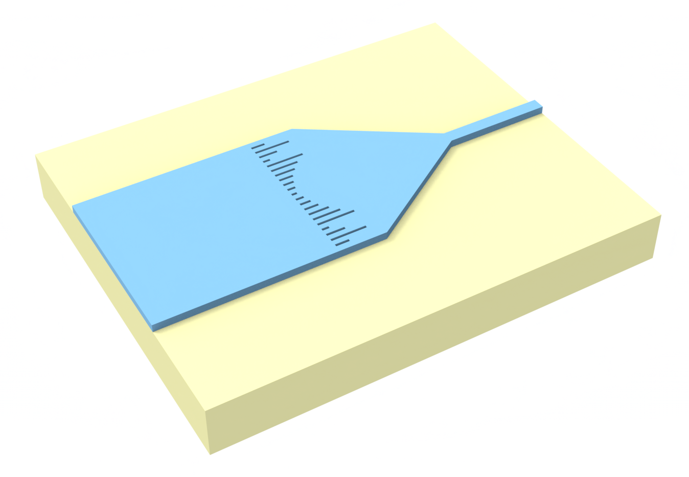 Design and shape optimization of a metalens-assisted waveguide taper