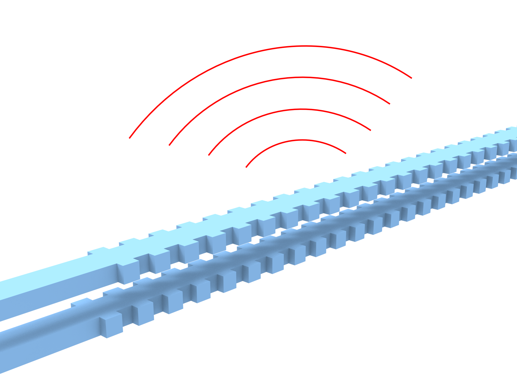 Unidirectional waveguide grating antenna